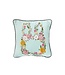 MACKENZIE CHILDS Floral Bunny Embroidered Throw Pillow