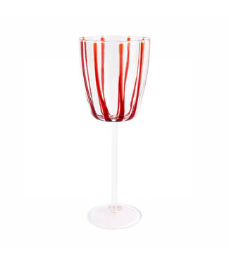 VIETRI Nuovo Stripe Red Wine Glass