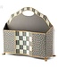 MACKENZIE CHILDS Sterling Check Magazine Holder