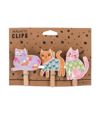 Whimsy Cat Magnet Clip - Sold as Set