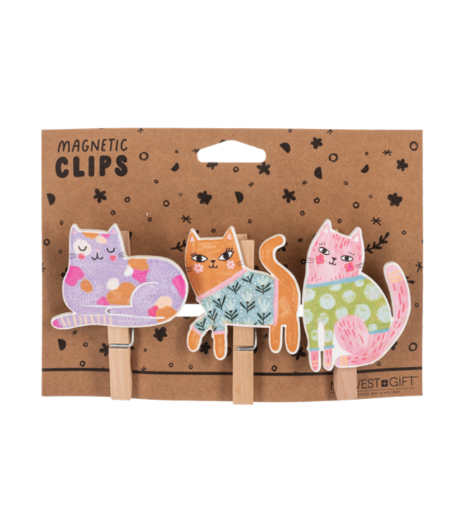 Whimsy Cat Magnet Clip - Sold as Set