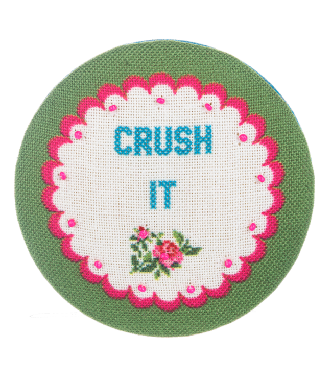 Embroidered Cheeky Chic Travel Compact Mirror