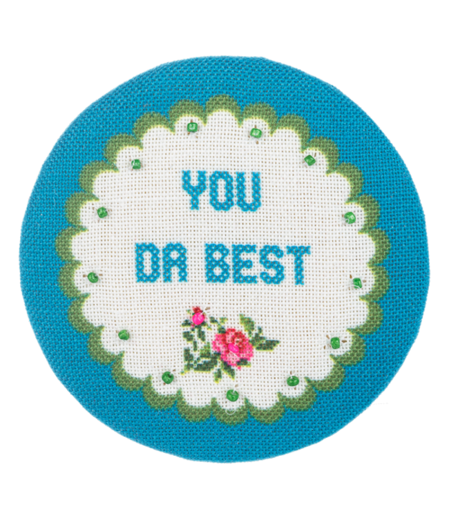 Embroidered Cheeky Chic Travel Compact Mirror