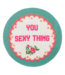 Embroidered Cheeky Chic Travel Compact Mirror