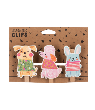 Whimsy Dog Magnet Clip - Sold as Set
