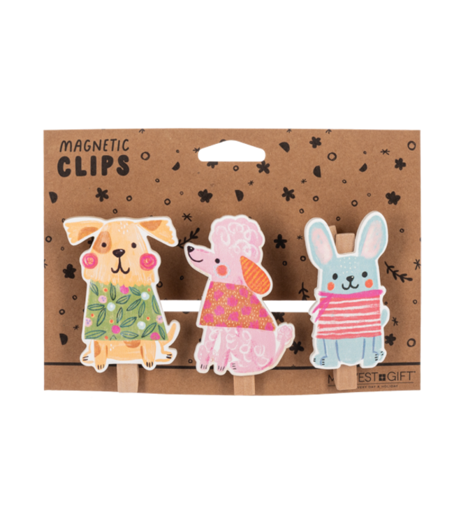 Whimsy Dog Magnet Clip - Sold as Set