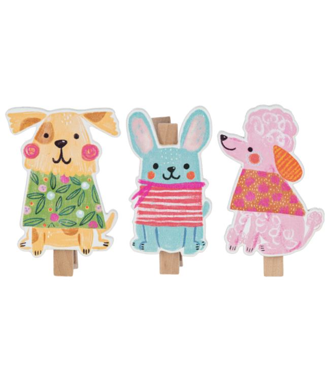 Whimsy Dog Magnet Clip - Sold as Set