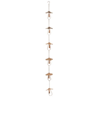Copper Patina Mushroom Rain Chain