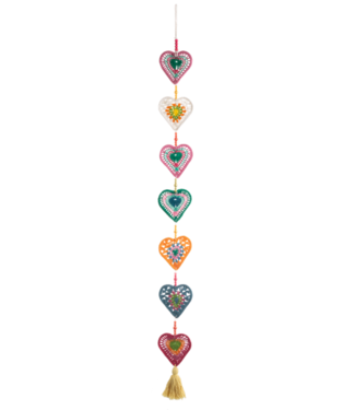 Crochet Vertical Hanging Heart Garland