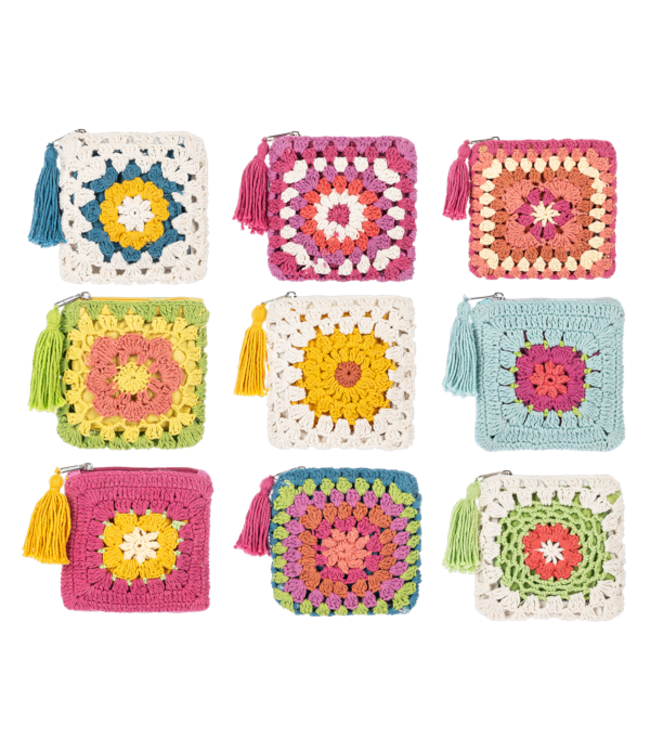 Crochet Flower Coin Purses