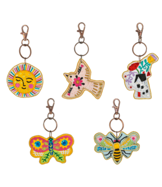 Whimsy Embroidered & Beaded Purse Charms