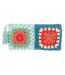 Crochet Rectangle Flower Pouch