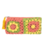 Crochet Rectangle Flower Pouch