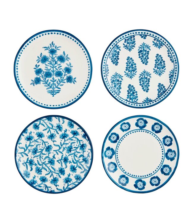 Block Print Salad Plates