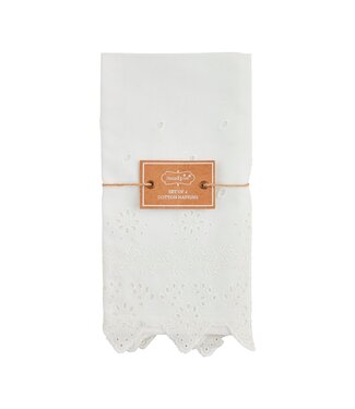 White Eyelet Napkin Set