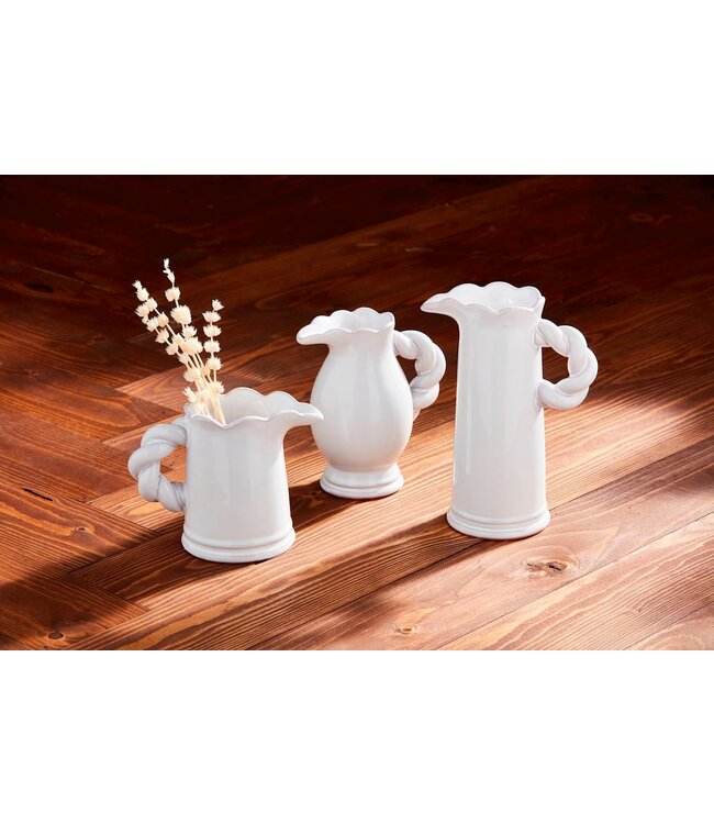 Twisted Handle Pitcher Vase