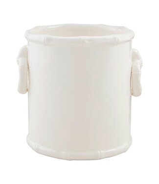 White Bamboo Utensil Holder