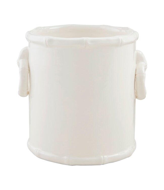 White Bamboo Utensil Holder