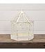17.5" White Metal Lantern