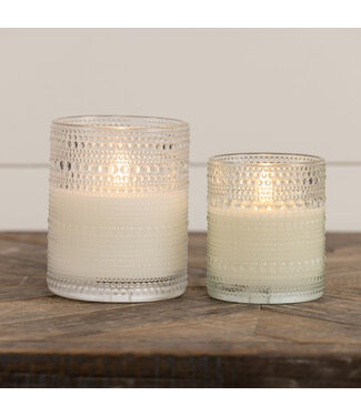 Dotted Glass 3D Flame Candle