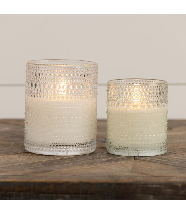 Dotted Glass 3D Flame Candle