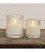 Dotted Glass 3D Flame Candle