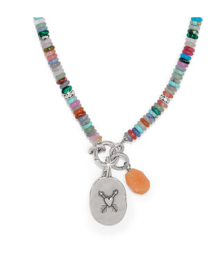BRIGHTON Token Charm Mix Gemstone Necklace