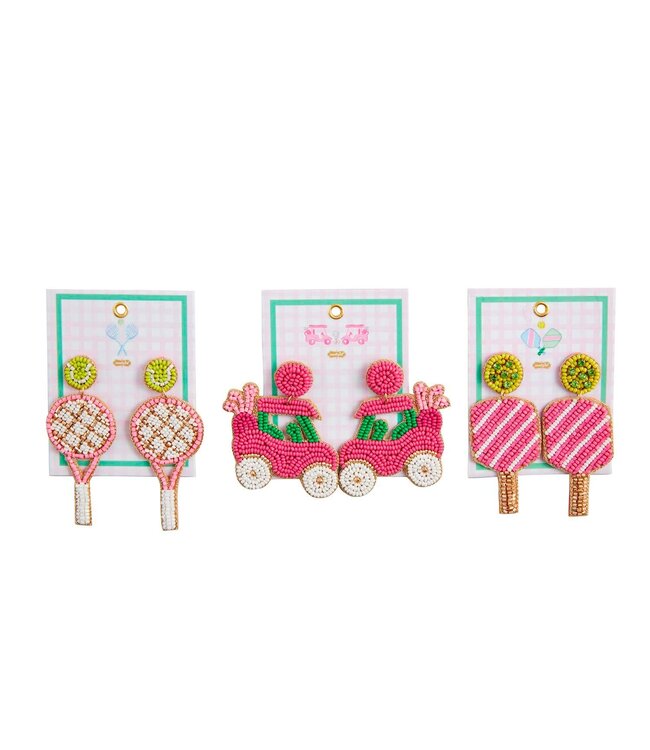 Sports Beaded Earrings