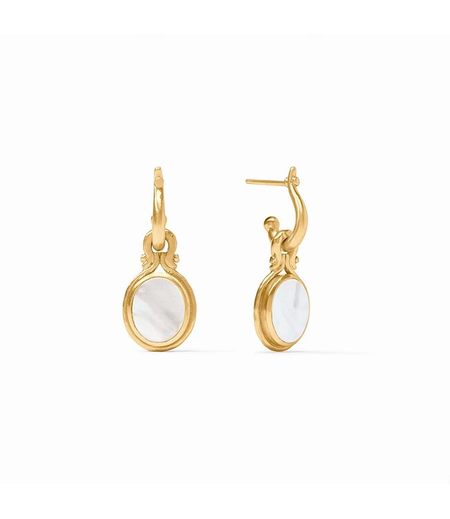 JULIE VOS Saratoga Pearl Hoop & Charm Earring