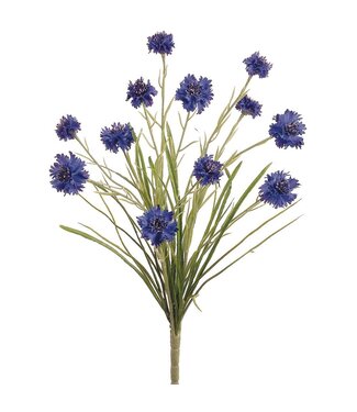 22" Cornflower Bush with 12 Flowers Blue Royal