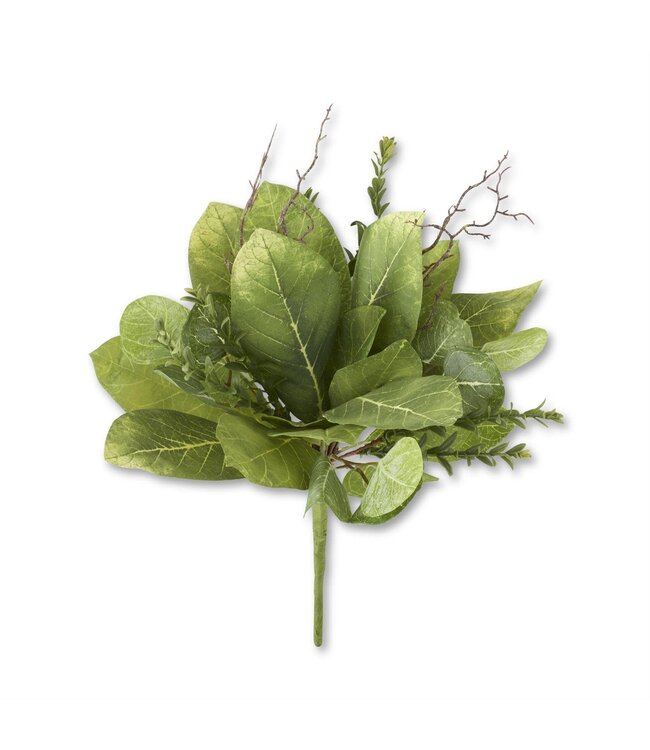 21 Inch Green Magnolia Leaf Myrtle & Twig Bush