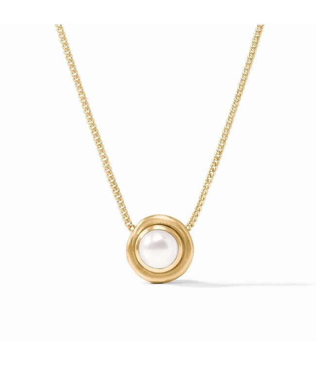 JULIE VOS Wave Stone Delicate Necklace - Pearl