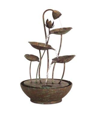 19.5" Lotus Leaf Fountain Iron