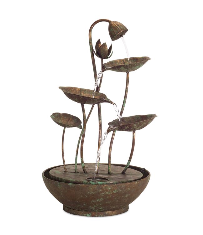 19.5" Lotus Leaf Fountain Iron