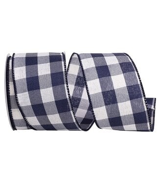 Celine Plaid Twill Wired Edge, 2-1/2 Inch, 10 Yards