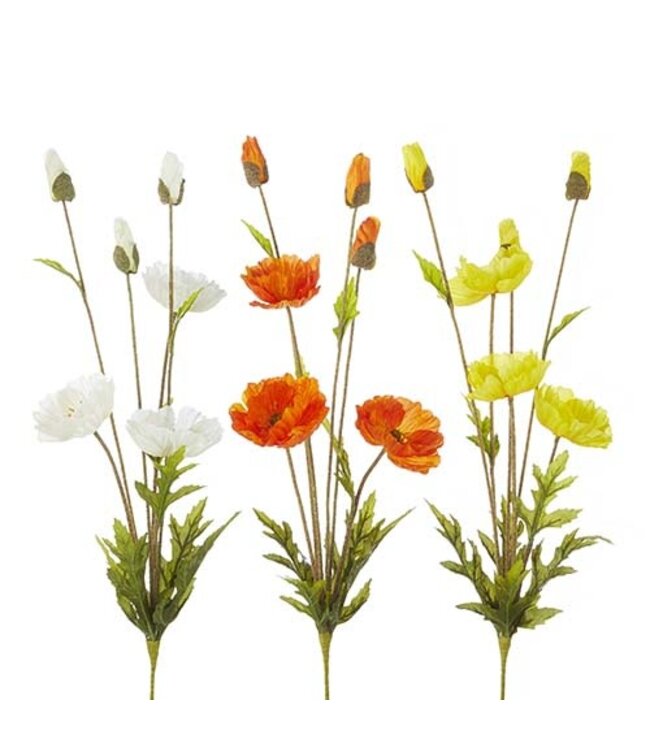 22" Poppy Spray