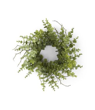 16 Inch Eucalyptus & Twig Candle Ring
