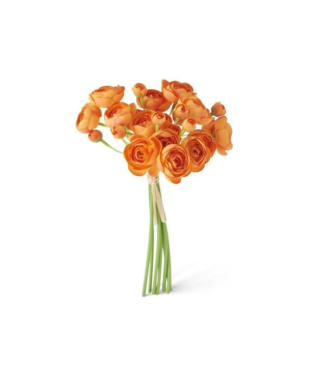 11 Inch Orange Mini Ranunculus Bundle