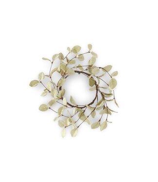 10 Inch Light Green Eucalyptus Candle Ring
