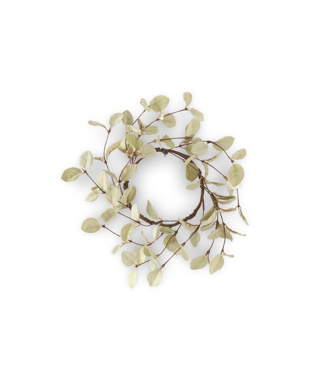 10 Inch Light Green Eucalyptus Candle Ring