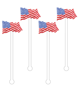 American Flag Acrylic Stir Sticks