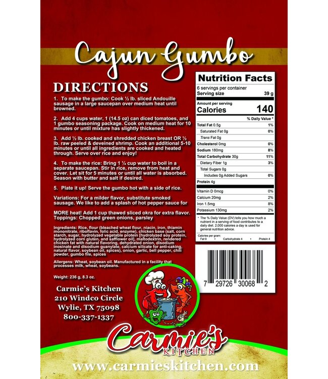 Cajun Gumbo Soup Mix