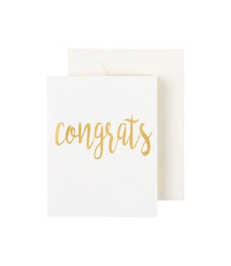 Congrats Script Gift Enclosure Cards -  Gold Foil