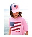 Heart Flag Trucker Hat - Pink