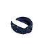 Stars Knotted Headband - Navy