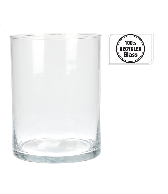 7.8" Vase Recycled Glass