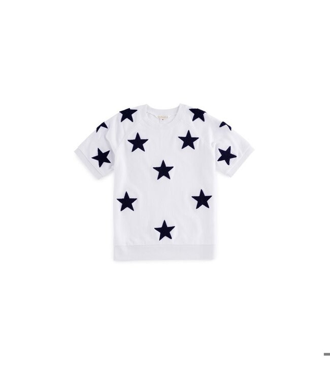 Missy Stars Shirt Sleeve Sweatshirt