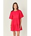 Zoey Scallop Detail Mini Dress