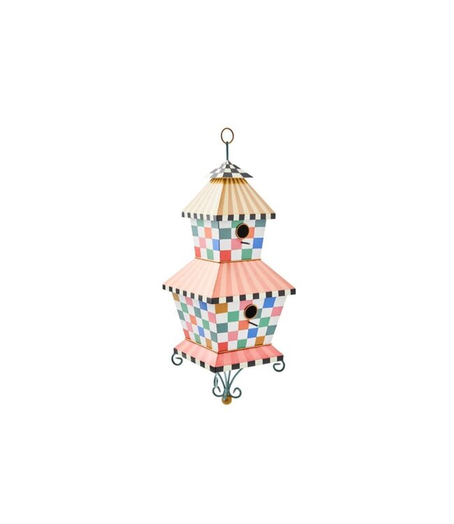MACKENZIE CHILDS Dolce Vita Check Birdhouse