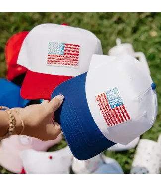 American Flag Two-Toned Hat